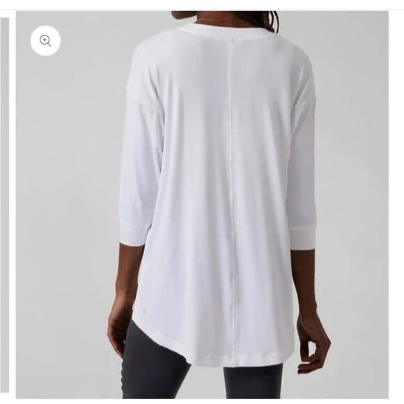 Athleta Women’s Tranquility Activewear Athleisure Top Bright White Size L - Picture 2 of 7